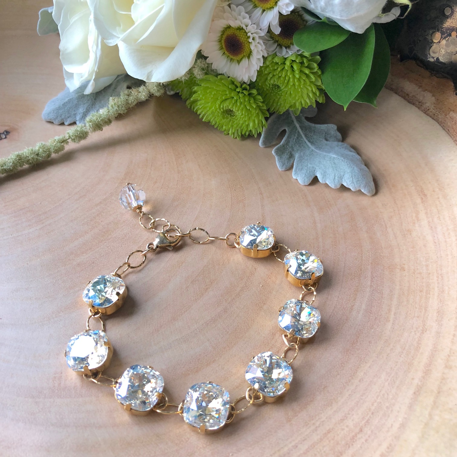 VESTA ROMAN ROSE GOLD Crystal Bracelet - Saint Luca Jewelry